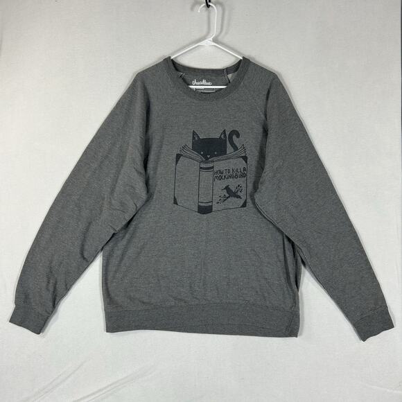 How To Kill A Mockingbird Long Sleeve Graphic Sweatshirt Mens 3XL Gray Casual - Picture 1 of 7